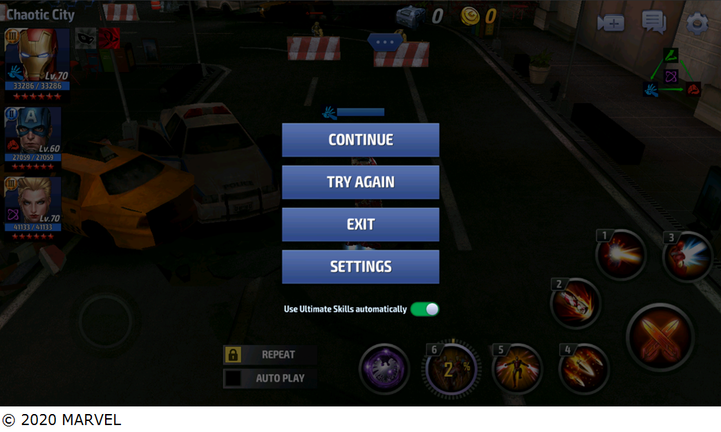 GAME SETTINGS - MARVEL Future Fight